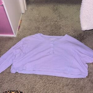 Lavender Long Sleeve crop Top